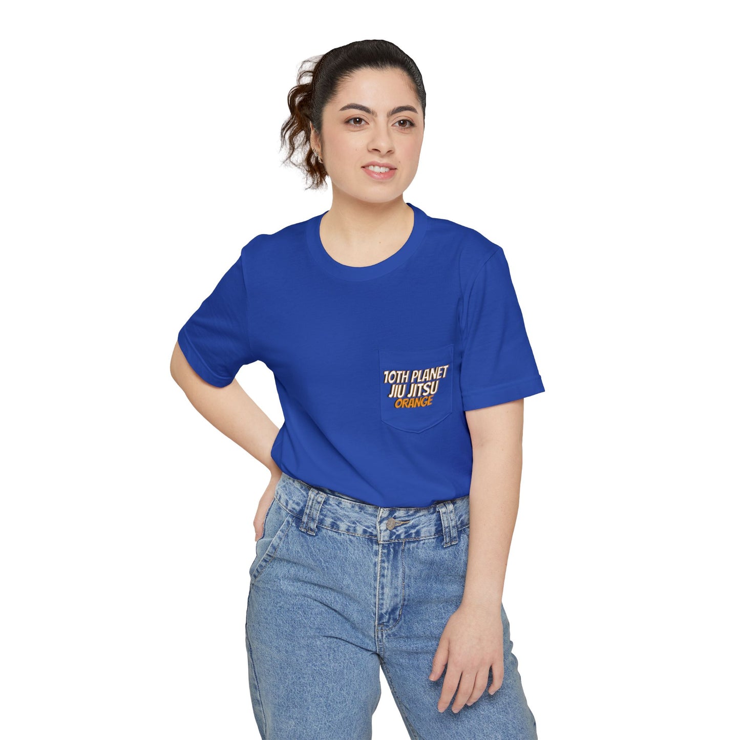 10p Orange toon Unisex Pocket T-shirt