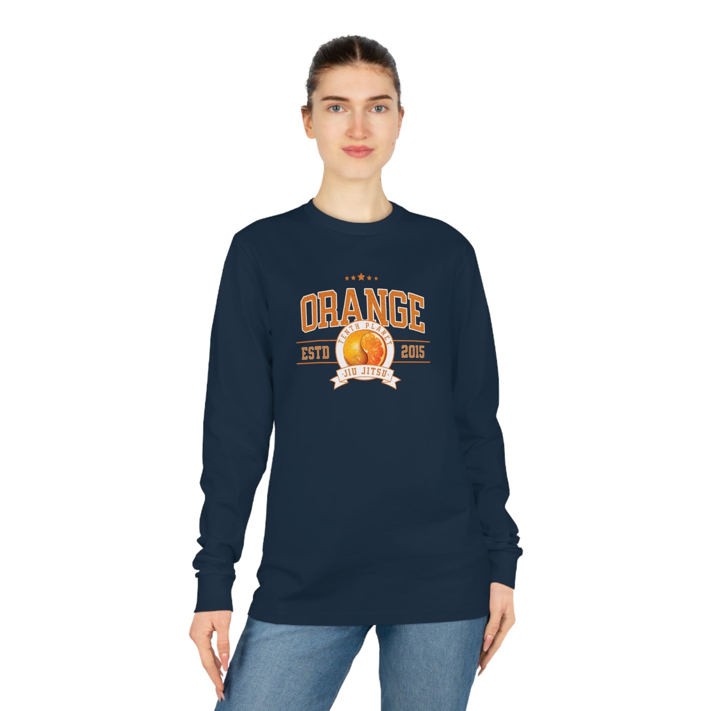10p Orange college Organic Long Sleeve Tee
