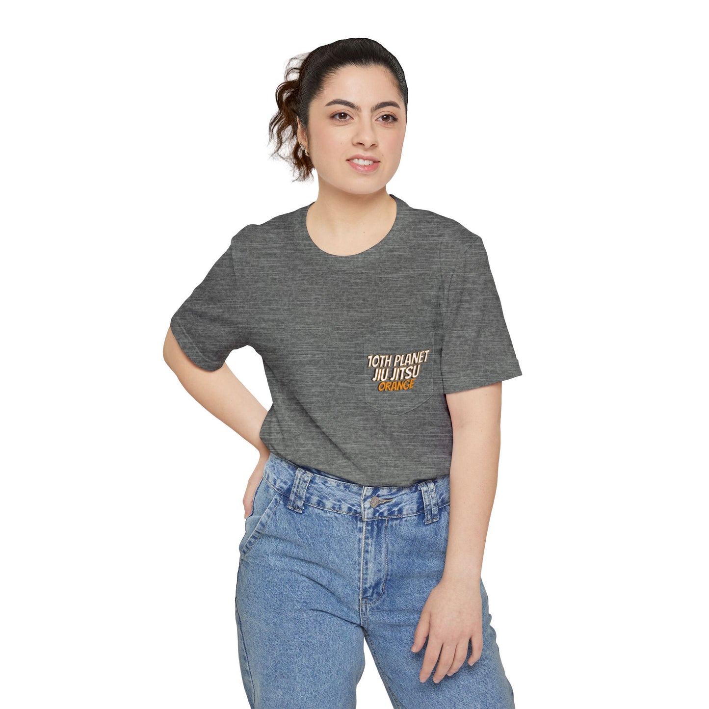 10p Orange toon Unisex Pocket T-shirt