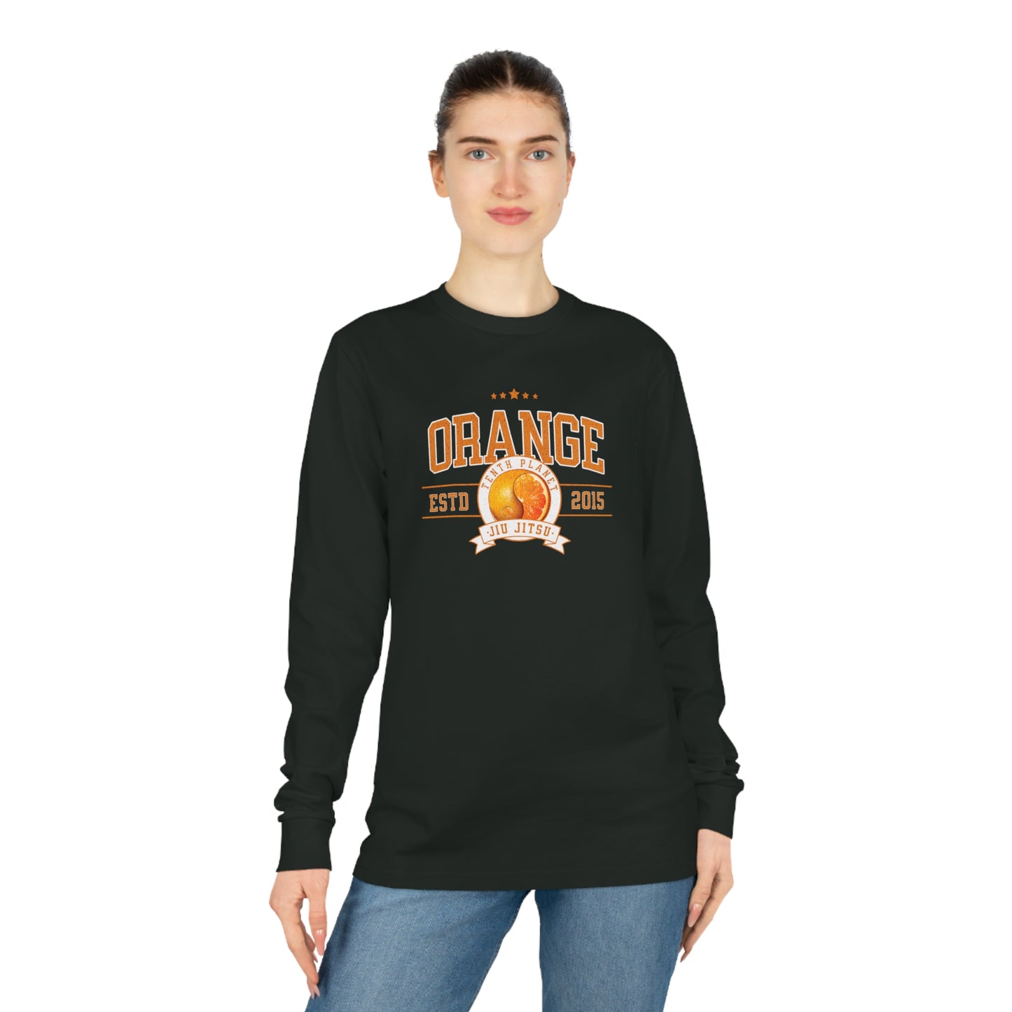 10p Orange college Organic Long Sleeve Tee