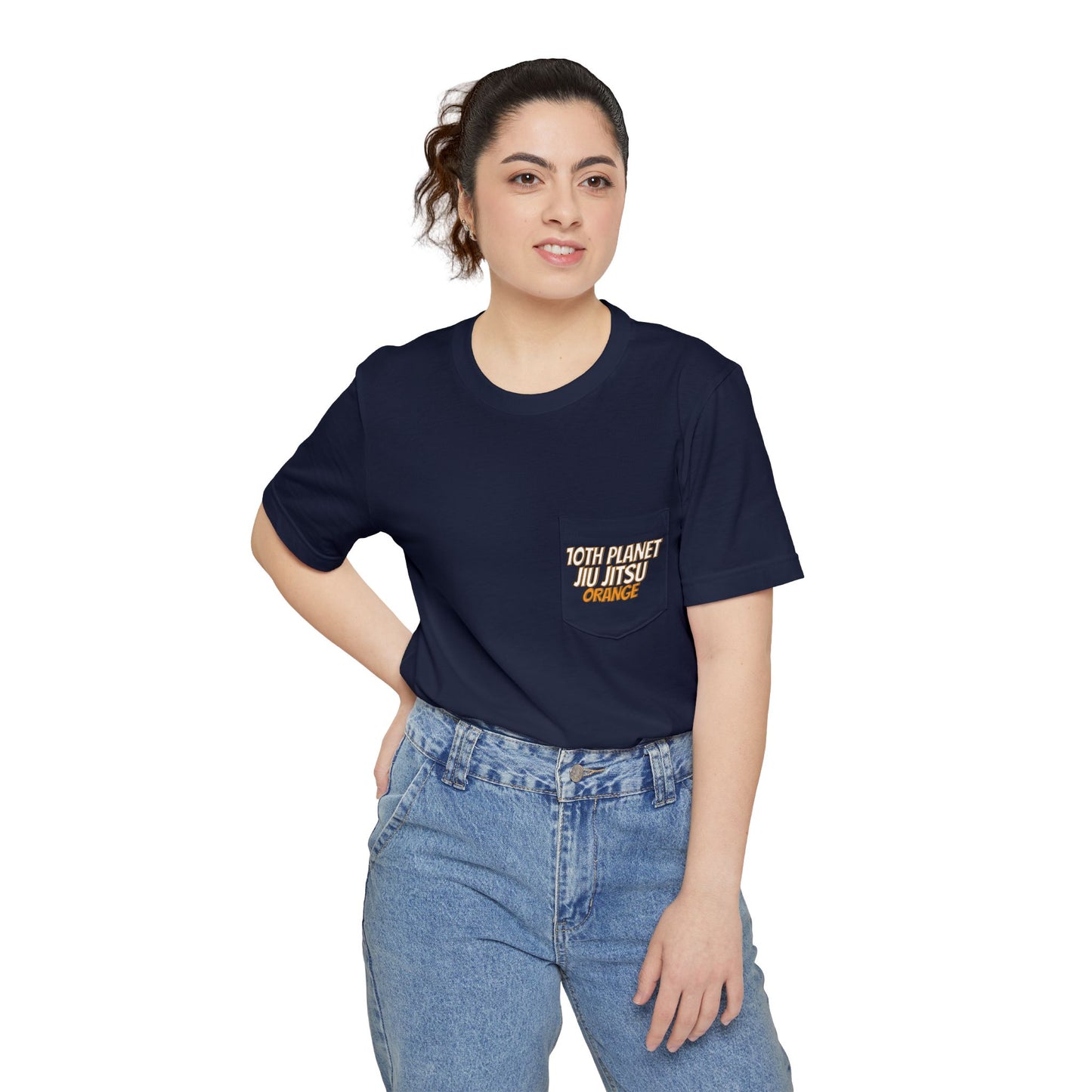 10p Orange toon Unisex Pocket T-shirt