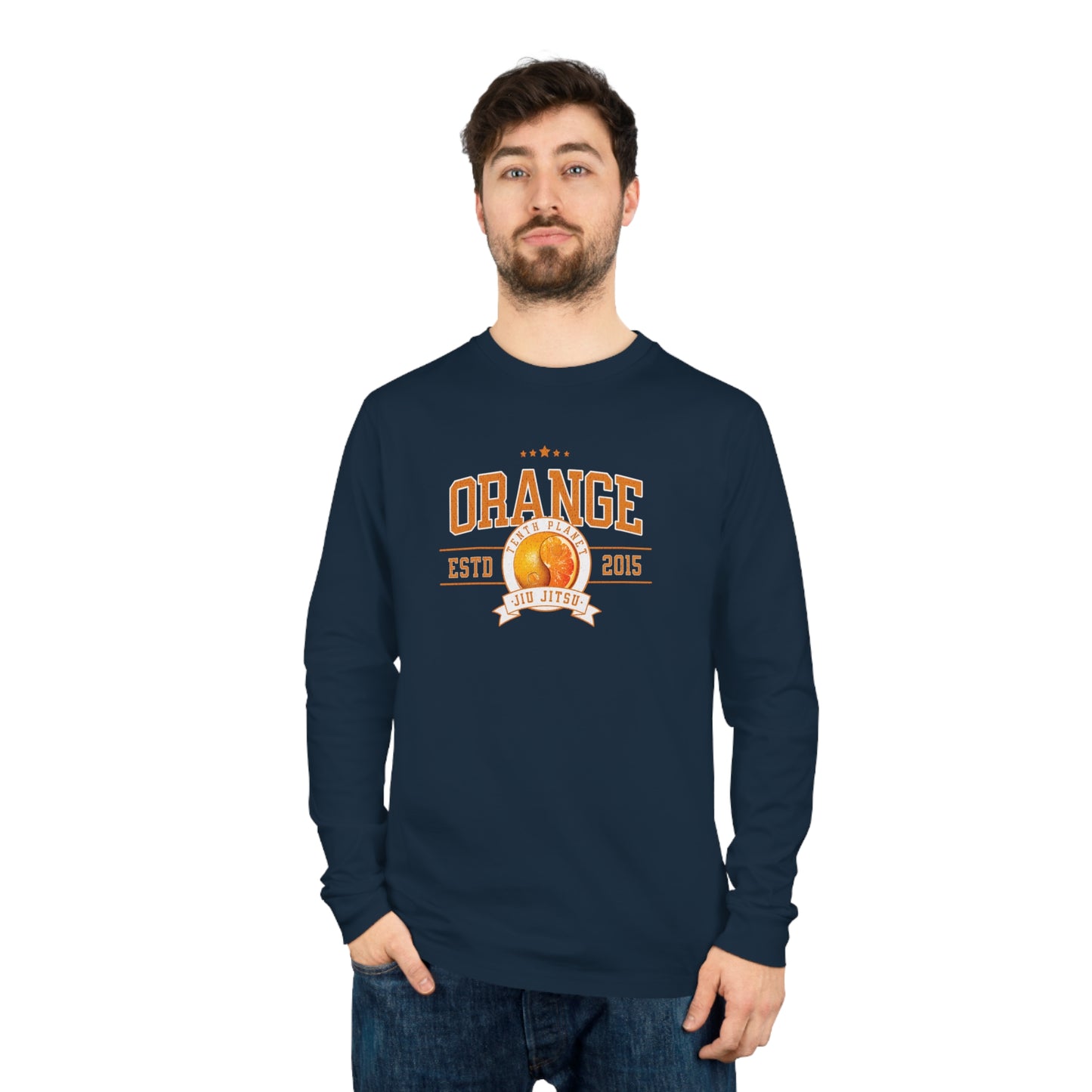 10p Orange college Organic Long Sleeve Tee