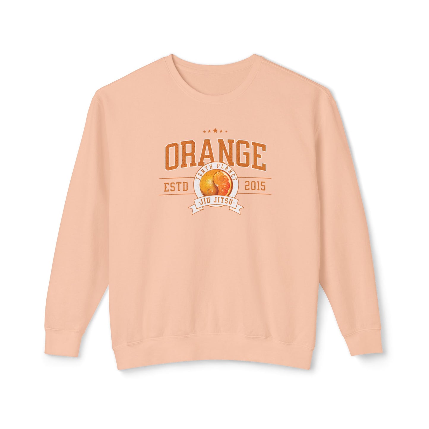 10p Orange College Lightweight Crewneck Sweatshirt