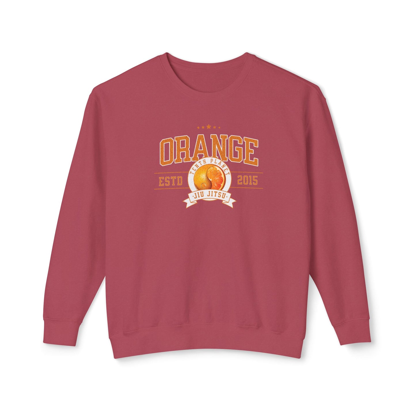10p Orange College Lightweight Crewneck Sweatshirt