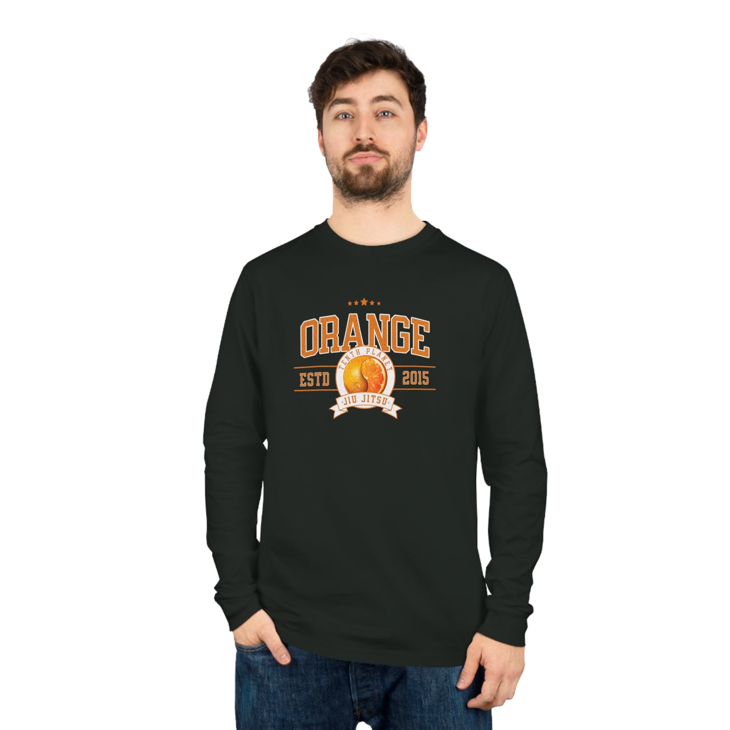 10p Orange college Organic Long Sleeve Tee