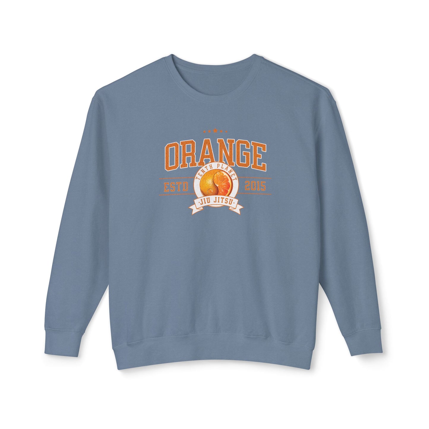 10p Orange College Lightweight Crewneck Sweatshirt