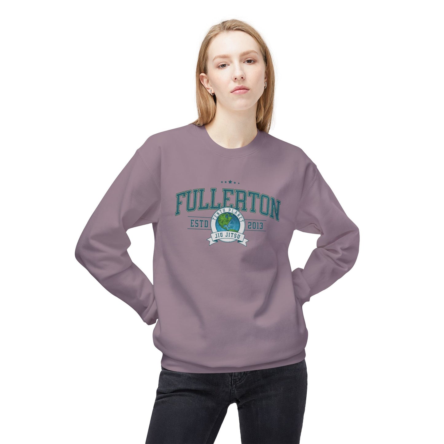 10p Fullerton College Blue font Crewneck Sweatshirt
