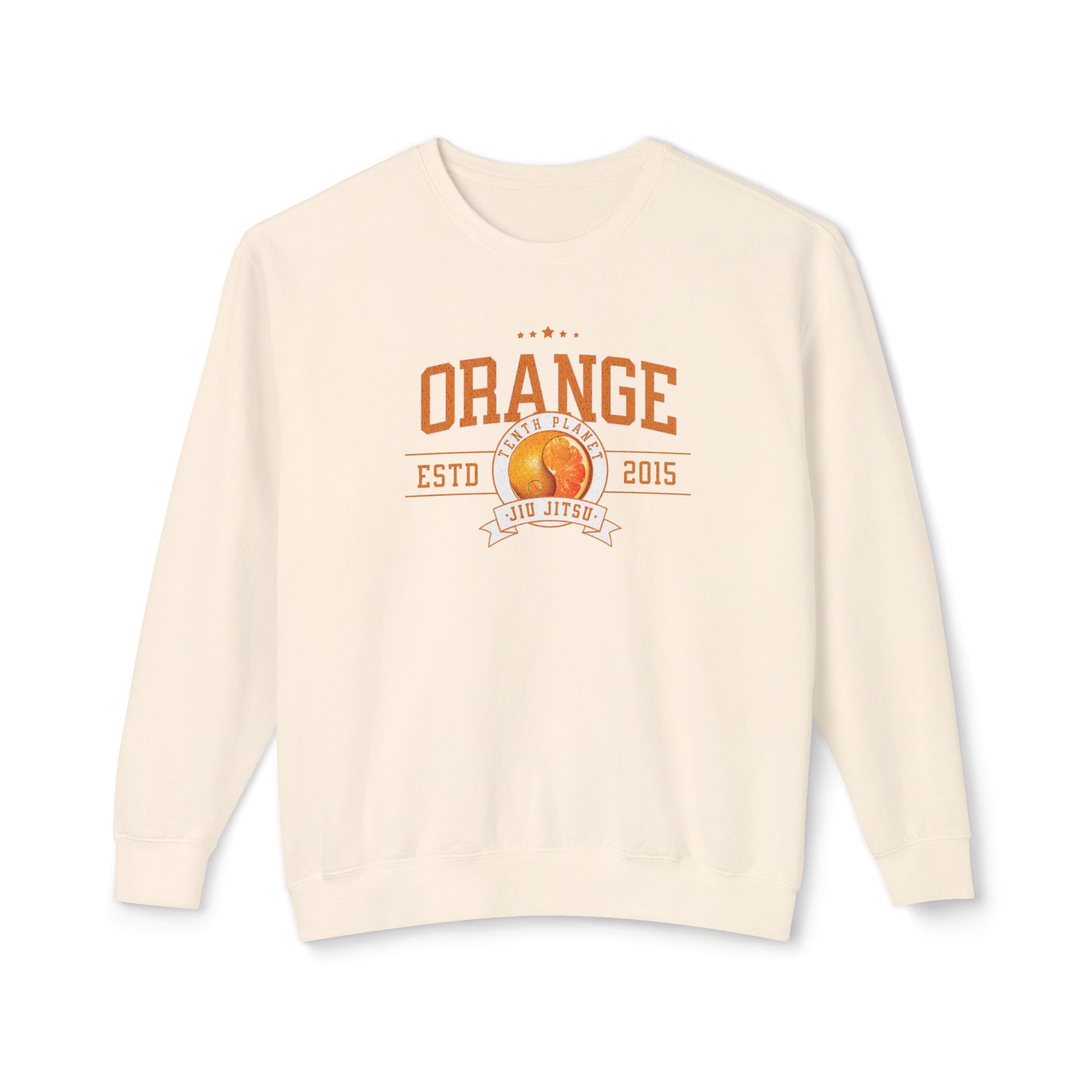 10p Orange College Lightweight Crewneck Sweatshirt