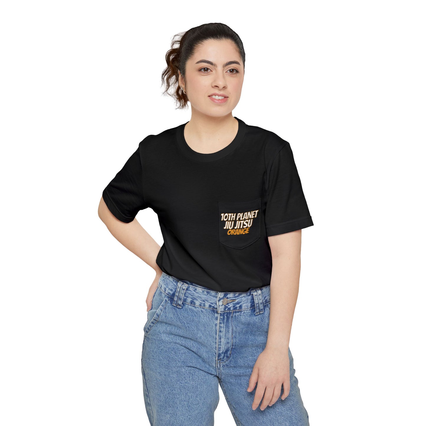 10p Orange toon Unisex Pocket T-shirt
