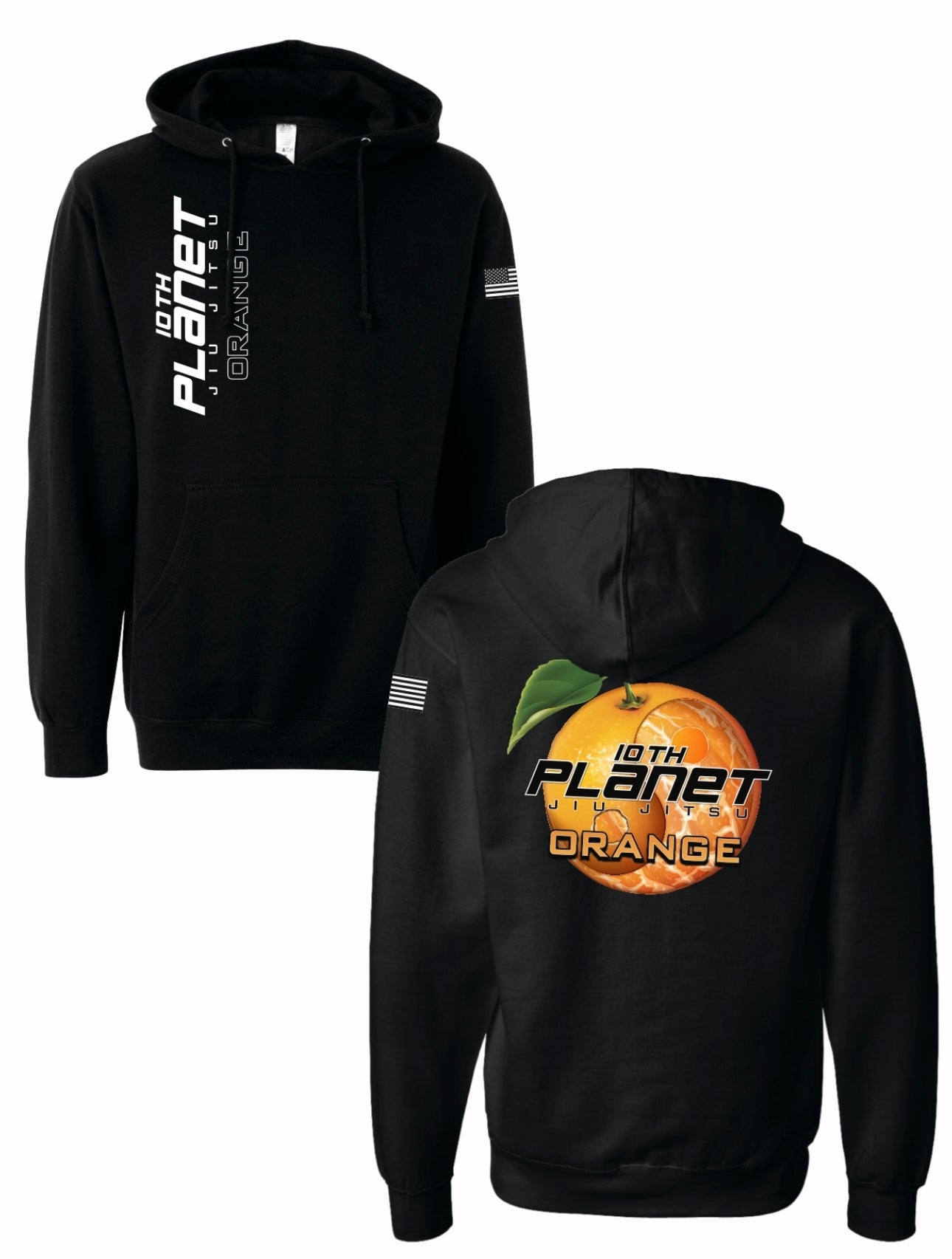 10th Planet Orange Ying/Yang Pullover Hoodie