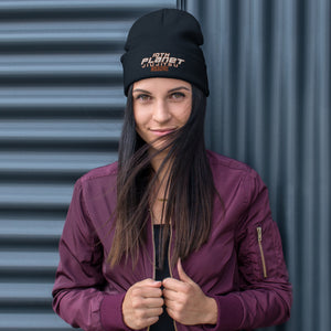 10p Orange Embroidered Beanie